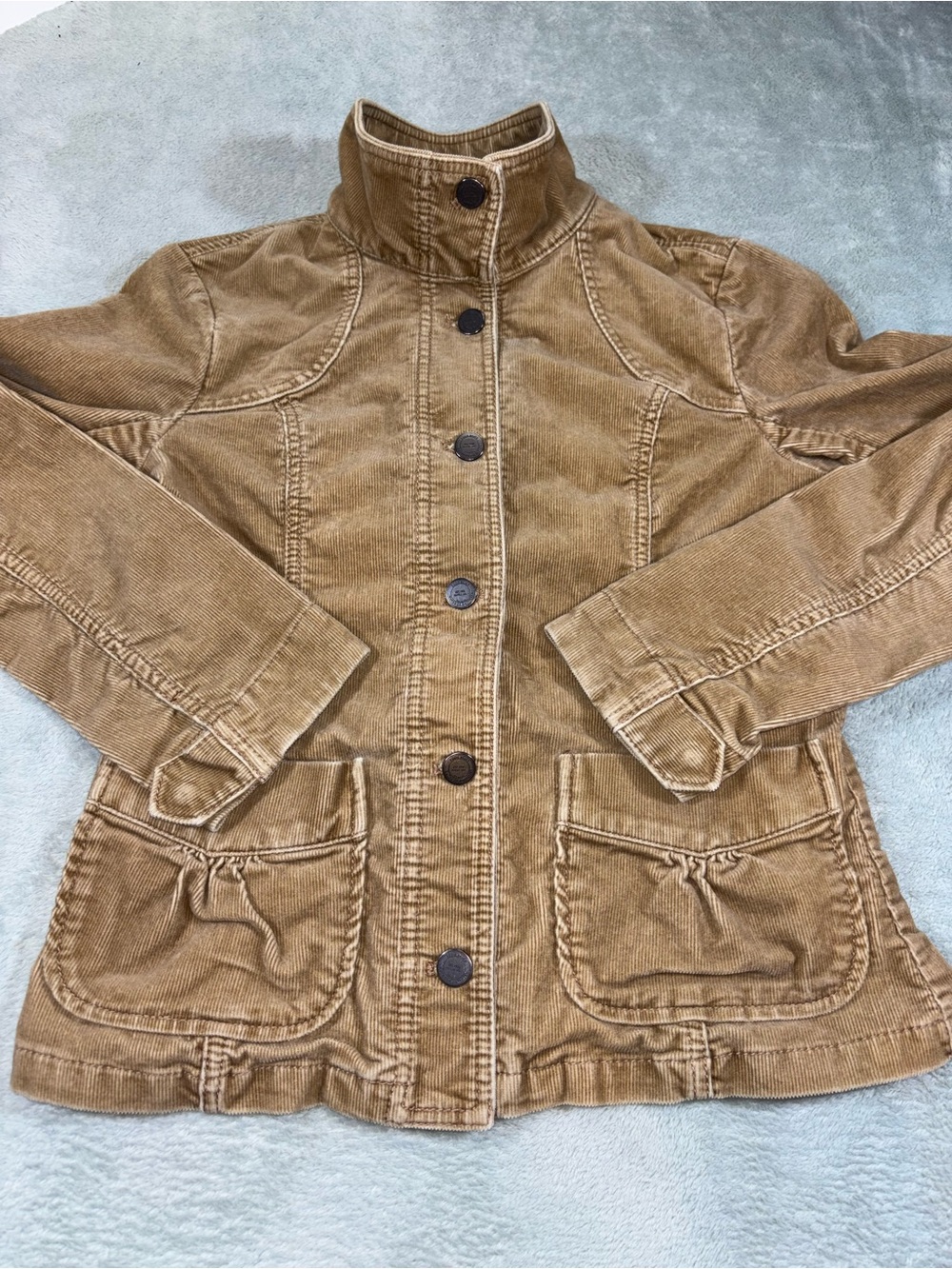 Eddie Bauer Tan Corduroy Utility Jacket Size Small